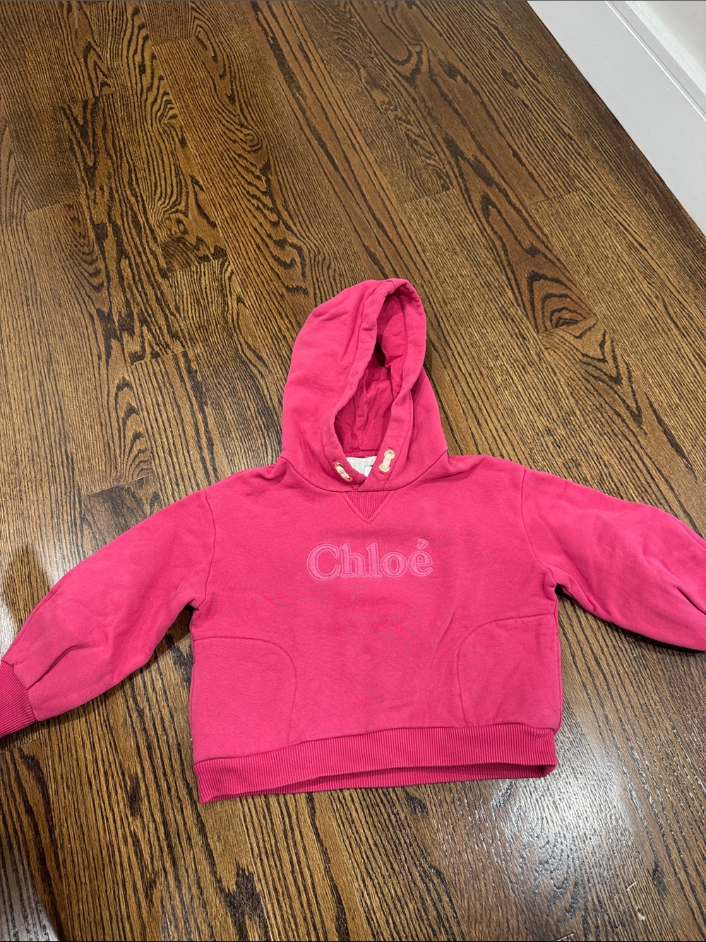 Chloé Bright Pink Girls' Hooded Sweatshirt
